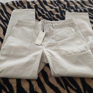 NWT Sanctuary Cream Straight Leg Pants Sz 28